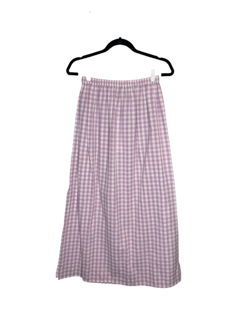 NWT Louise New York Plaid Linen Skirt & Top Set S Purple White